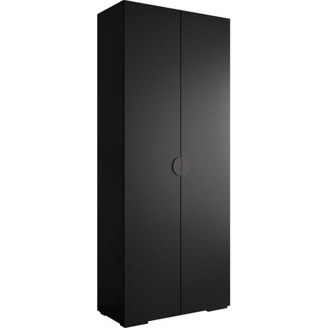 Armario Hartford 566, Negro, 237x100x47cm, Puertas de armario: Con bisagras, Número de estantes: 0 (1/5)