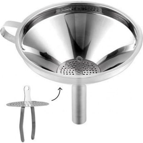 Entonnoir - Acier Inoxydable - 12 cm De Diamètre - Pour Cuisine Maison Et Professionnelle - 1 Pièce (1/3)