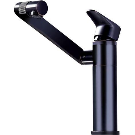 Robinet de salle de bain 3 modes Robinet de lavabo de salle de bain pivotant à grand angle Mitigeur de lavabo en laiton Aérateur de robinet de salle de bain Robinet de lavabo monté (1/5)