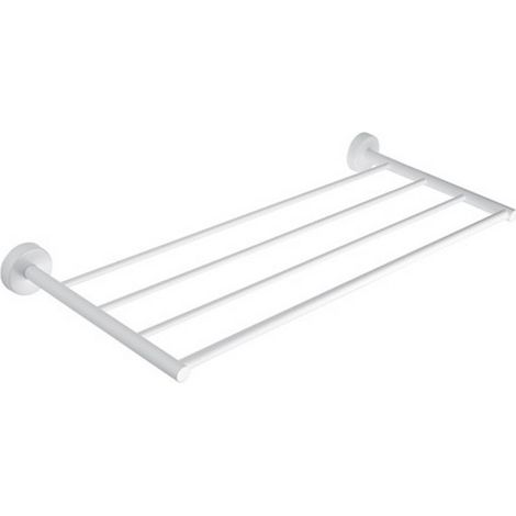 Portsalviette a 4 barre 50 cm in acciaio inox bianco opaco  MIRA-B kamalu