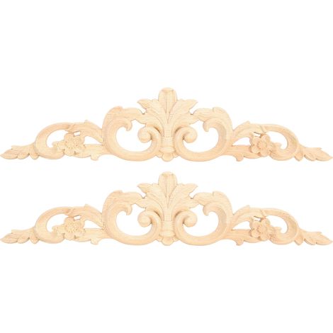 Applique Murale en Bois Sculpté Style Européen, Décoration Maison et Accessoire Décoratif (1/5)