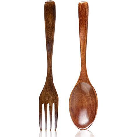 Ensemble de cuisine en bois pour mélanger salades et soupes, ustensiles de cuisine antiadhésifs, louche de service. (1/5)