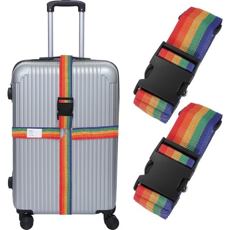 Ensemble de 2 Croix Bagages Sangles Nom Carte d'identité Réglable (1/5)