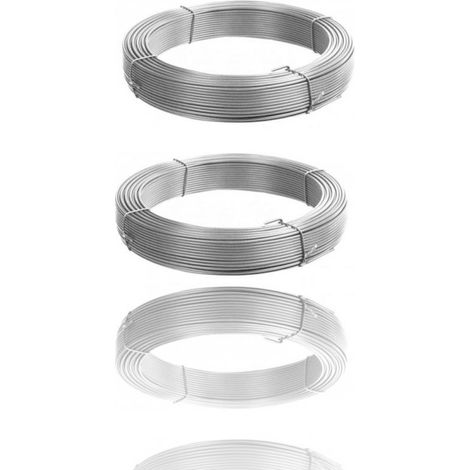 TrAdE Shop Traesio - Rotolo Rotoli 2 Pezzi Cavo Filo Ferro 20mtx1.3mm Cc.6882 Multifunzione Stringa -