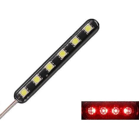 Bande lumineuse stroboscopique à 6 LED 12 V pour voiture et moto, grille moyenne, clignotante, avertissement, feu de signalisation d'urgence, accessoires auto/moto, 1/2 pièces