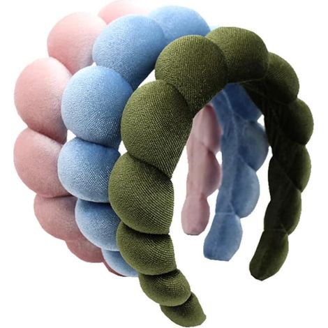 Lot de 3 bandeaux spa pour femmes et filles, doux et antidérapants, avec rembourrage absorbant. (1/5)