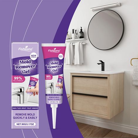 Gel anti-moisissures FISHLEANO : Nettoyant multifonctionnel et puissant pour plafonds, lavabos, carrelages et murs (1/5)
