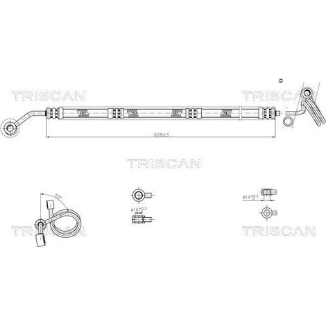 Tuyau hydraulique, direction TRISCAN 8516 29015 AUDI 4F1 422 893 AL