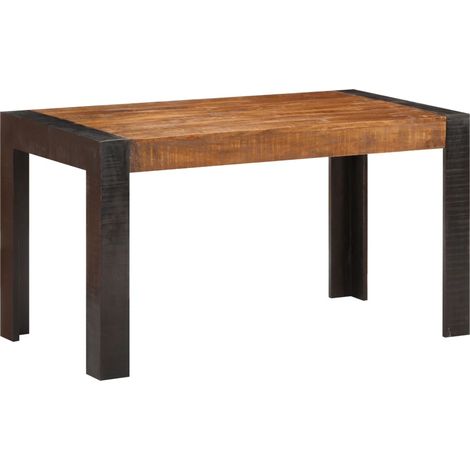 Table à manger Scandinave - Table de salle à manger 140x70x76 cm Bois de manguier brut BV656652 - BonneVie (1/5)