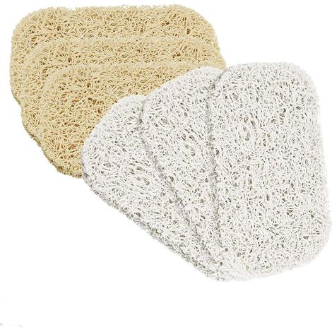 6 Pices Tampon De Savonporte Savon3 Jaunes Et 3 Blanchessavon Antidrapantpour Prvenir La Prolifration Des Bactries Dans La Salle De Bain (1/5)