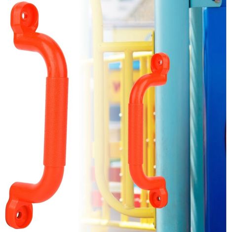 Coppia di maniglie di sicurezza antiscivolo per altalena per bambini - Accessorio per parco giochi (rosso) (1/4)