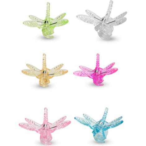 DUBUNS 30 Stück Libellen-Orchideen-Clips, Kunststoff, für Gartenpflanzen, Stützclips, Blumenranken-Clips