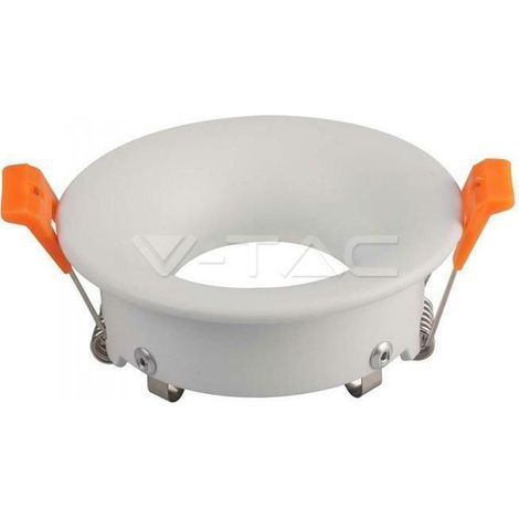 Portalámparas LED empotrable GU10 redondo V-TAC, blanco