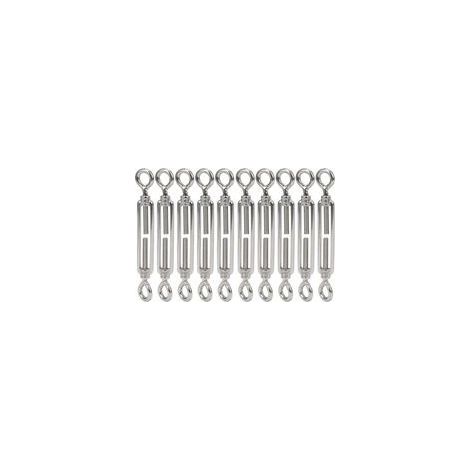 Lot de 10 vis à œillet ouvertes M6 en acier inoxydable pour tendeur de câble métallique ou de câble, matériel de fixation pour tendeur de câble (1/5)