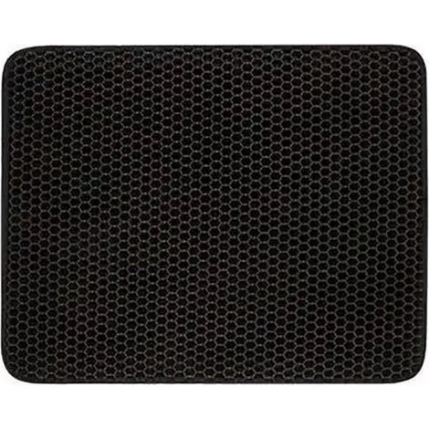 Tapis de protection pour bac à litière – 45x60 cm – Double couche – Étanche – Filtre à litière – Accessoire pour chat (1/2)