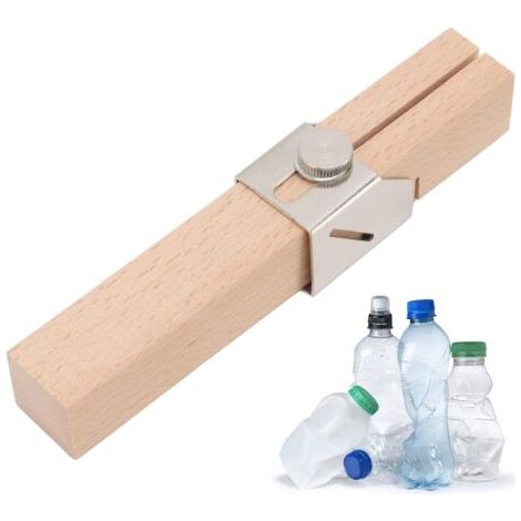 Machine à couper les cordes pour bouteilles, coupe-bouteilles en plastique de hêtre respectueux de l'environnement portable pour bouteilles en plastique PET pour le bricolage et les nécessités (1/5)