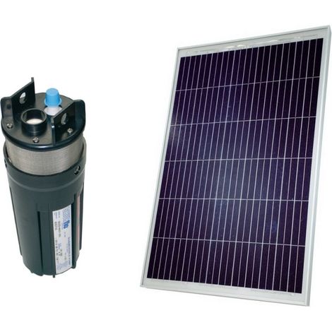 Kit pompe solaire puits 80W avec pompe Shurflo 9325, débit 200 l/h (1/2)