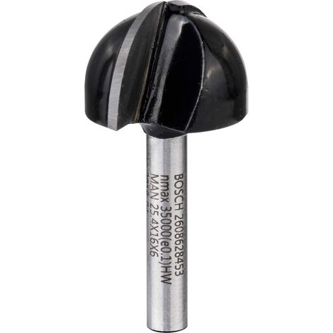Falda hueca 6mm. R1 12.7 mm. D 25.4 mm. L 15.6 mm. G 49 mm (1/2)