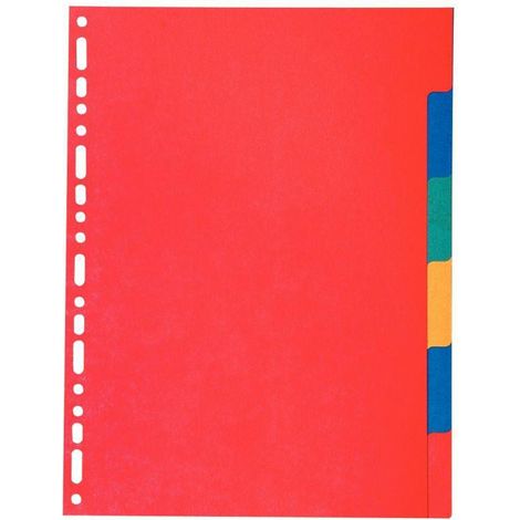 EXACOMPTA Intercalaires Carte Lustrée A4 6 Positions 220g