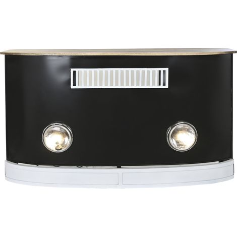 Mueble Bar Mango Hierro 157X52X90 Focos Negro MB205016 (1/5)