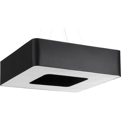 Quadratische Pendelleuchte Schwarz 80cm E27 Lampadario quadrato nero 80cm E27 (1/5)