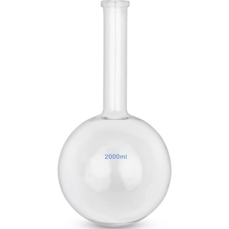 Labor-Rundkolben aus Glas, flacher Boden, 2000 ml (1/2)