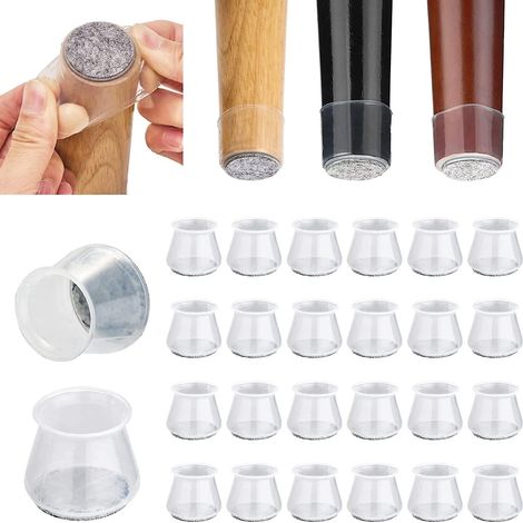 lot De 24 Capuchons En Silicone Pour Pieds De Chaise - Protections Pour Pieds De Meubles - Housses De Pieds De Table Mobiles - Protgent Du Sol Des (1/5)