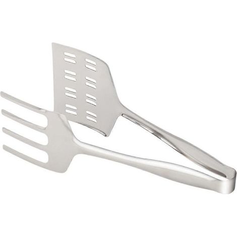 1 spatule creuse à steak, pelle à fuite créative, spatule à poisson simple (argentée) (1/4)