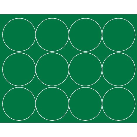 Adesivi circolari da 12 cm, adesivi circolari a pois, 12 pezzi, verde lucido