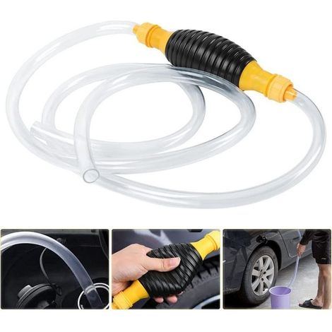 Pompe Manuelle, 17MM Pompe à carburant à main Universelle avec 2M, Pompe Essence de Transfert de Portable Manuel pour voiture, bateau, moteur diesel, essence (1/5)