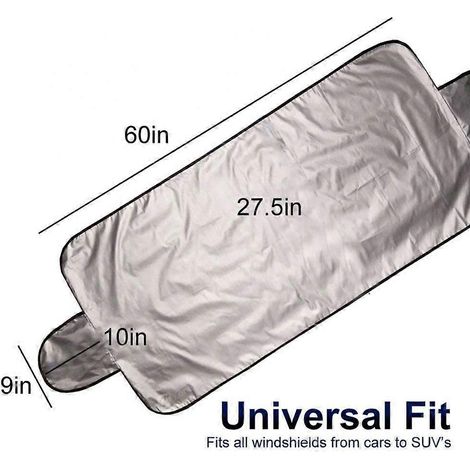 Housse de protection anti-poussière pour pare-brise et vitres de voiture, protection contre le soleil, la neige, le givre et le gel, housse universelle pour l'avant, protection contre la neige et la c (1/5)