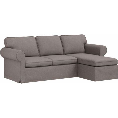 Sofa Taupe 215 x 138 x 80 cm Fabric vidaXL (1/5)
