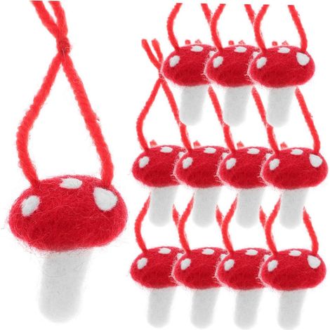 12pièces Décorations de Noël Forme de Champignon Ornements Suspendus pour Sapin de Noël et Décoration Intérieure (1/5)