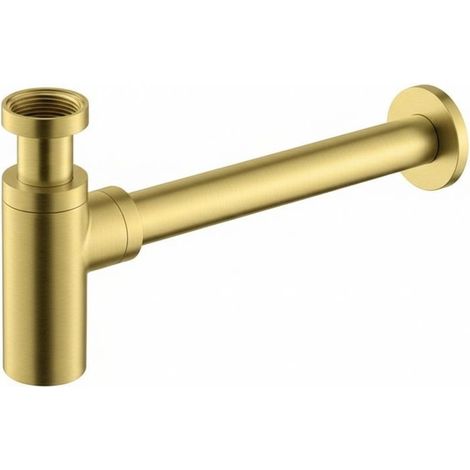 Sifone d'arredo per lavabo Vema OTAGO P000459 - Oro Spazzolato (1/2)