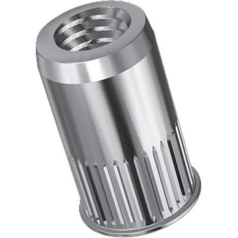 Douilles taraudées rivklé cannelées acier zingué, diamètre de perçage 11 mm, diamètre nominal M8, boîte de 500 douilles - RIVKLE (1/3)
