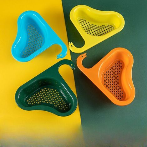 4 paniers triangulaires avec crochets, passoires colorées – (1/5)