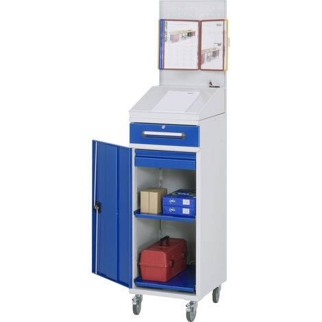 Rau Beistellschrank Stehpult 04, B450xT520xH1235/1345/1895mm, mobil