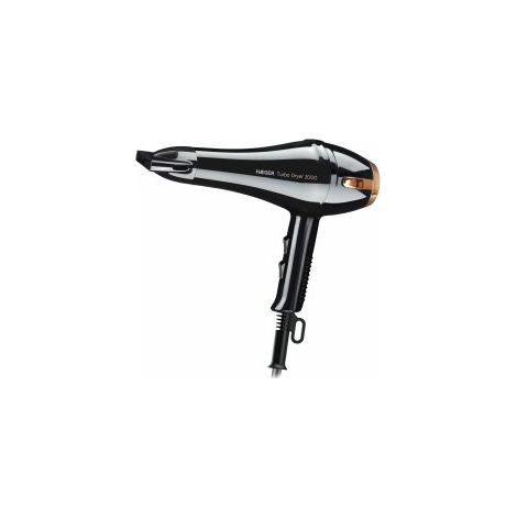 SECADOR DE PELO HAEGER TURBO DRYER 2000W 3 TEMPERATURAS DIFUSOR COLOR NEGRO
