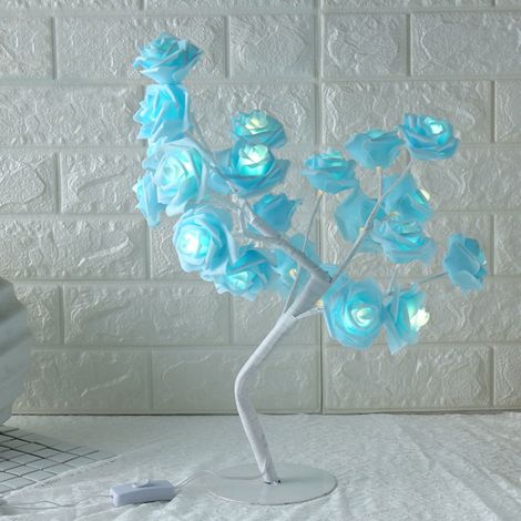 Lampe En Arbre De Roses - Lampe De Bureau À Led - Décoration Intérieure Pour Chambre Salon Mariage Fête - 1 Pièce (1/2)