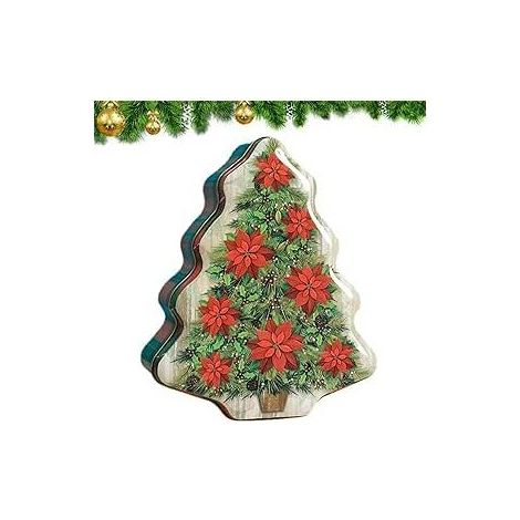 Boîte à biscuits de Noël, boîte cadeau vide, boîte de bonbons de Noël, boîte cadeau en métal, boîte à biscuits, boîte de chocolat articles de décoration de fête YMYNY (1/5)