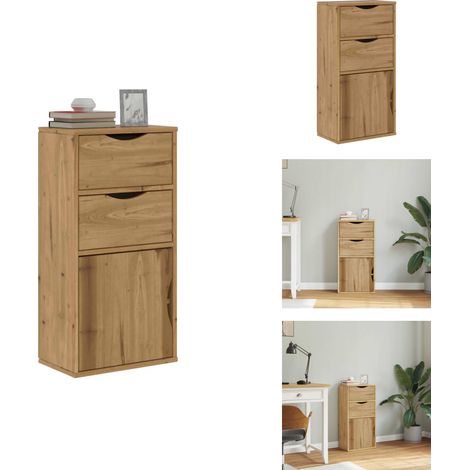 Beistellschrank mit Schubladen 40x24x79 cm Massivholz Kiefer - Beistellschrank - Beistellschränke - Schrank - Sideboard (1/5)