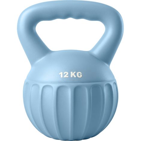 Kettlebell 12 kg Haltère à Boule Musculation avec Poignée Antidérapante et Base Stable Bleu - PANGIVO (1/5)