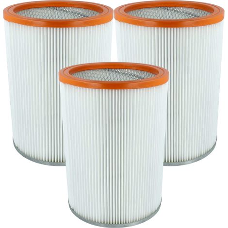vhbw 3x filtro a pieghe piatte sostituisce Nilfisk R 637/1 per aspiratore - arancione / bianco (1/4)