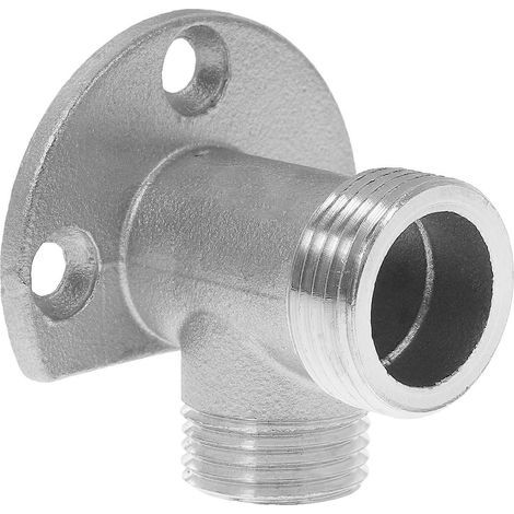 Montageset für Badezimmerarmatur mit wandmontiertem Duschschlauchanschluss und Zubehör – 5,30 x 5,00 x 4,00 cm – Silber (1/3)