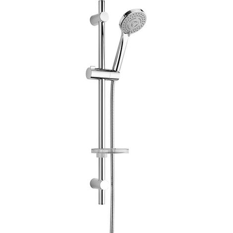 Saliscendi doccia di Jacuzzi Rubinetteria con doccino multigetto, flessibile in ABS cromato e portasapone