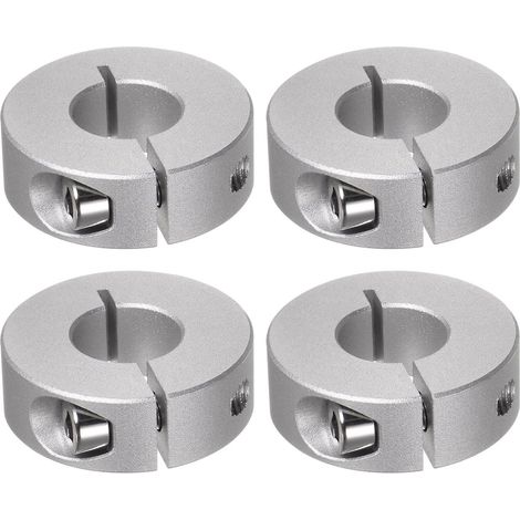 4pcs Bague de Réglage Bague Arrêt d'axe Butée Arbre Collier 15mm Alésage Aluminium Alliage Diviser Colliers Vis, 35mm OD, 12mm Largeur pour Roue Brouette Pont Boîte Vitesses (1/5)