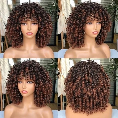 Perruque Afro Courte Bouclée - MXZZAND - Femme - Couleur Naturelle - Confortable - Haute Température (1/4)