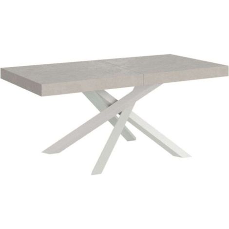 Tavolo allungabile 180/284x90 cm Volantis cashmere gambe bianche (1/3)