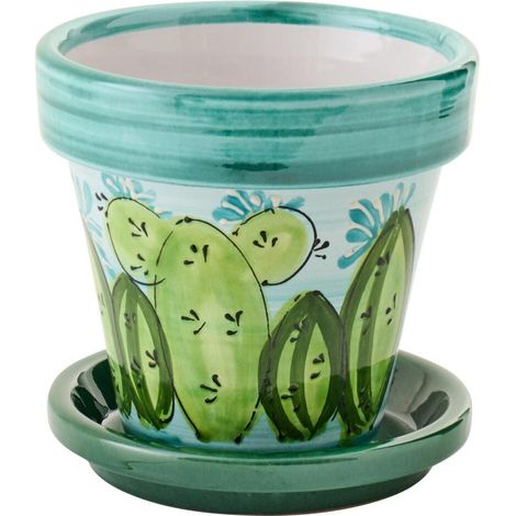 Cache-Pot Avec Soucoupe "Thurman" 21cm Multicolore (1/4)