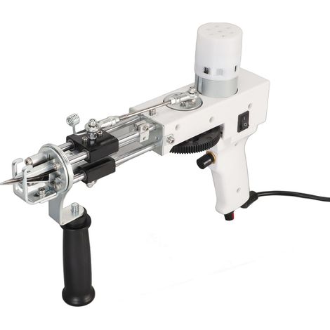 Pistolet à moquette électrique réglable pour tapis, vitesse ajustable, DIY, 100-240V, blanc, fiche US (1/5)
